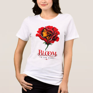 Camiseta Triblenda Florece en la oscuridad - Arte gráfico de rosa sur