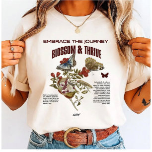 Camiseta Triblenda Florece y prospera: Abraza el viaje Mejor amiga