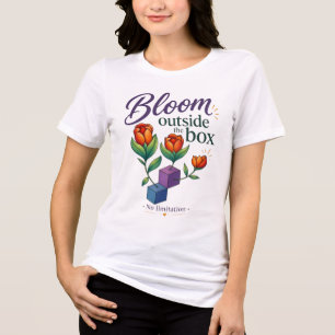 Camiseta Triblenda Florecer Fuera de la Caja - Sin Limitación