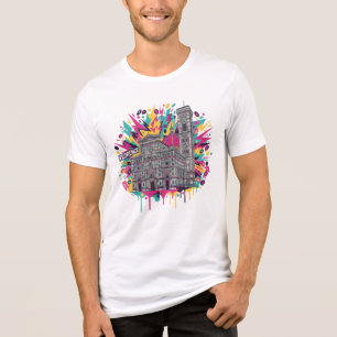 Camiseta Triblenda Florencia Vibrante Gráfica de la Catedral de Itali