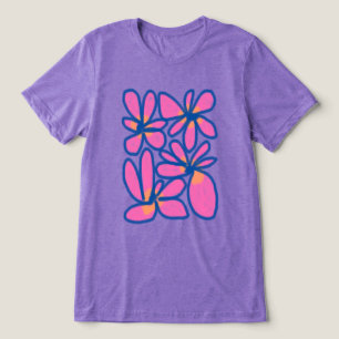 Camiseta Triblenda Flores abstractas funky Arte usable