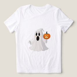 Camiseta Triblenda "Flores amistosas: Dúo fantasma y calabaza"