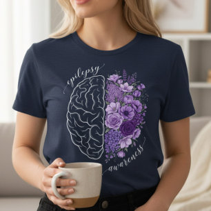 Camiseta Triblenda Flores Cerebrales de Conciencia sobre la Epilepsia