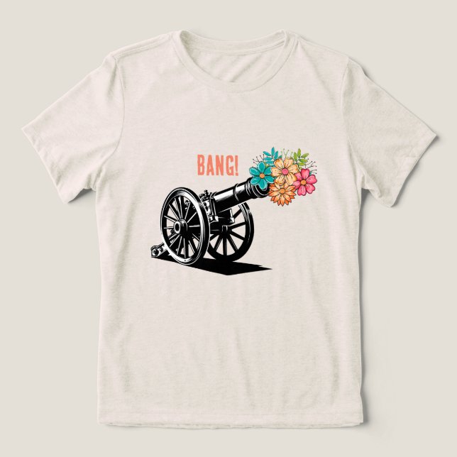 Camiseta Triblenda Flores de bang (Diseño delantero )