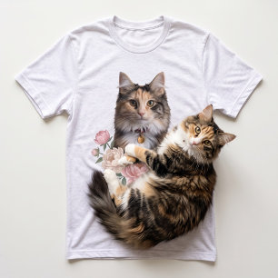 Camiseta Triblenda Flores de Foto de Mascota en Gouache Bloomew