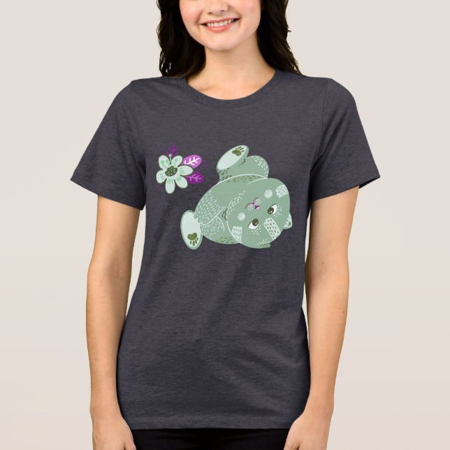 Camiseta Triblenda Flores de gato (Anverso)