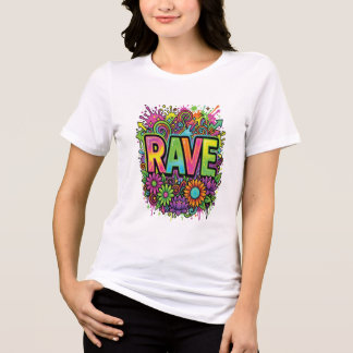 Camiseta Triblenda Flores de neón RAVE