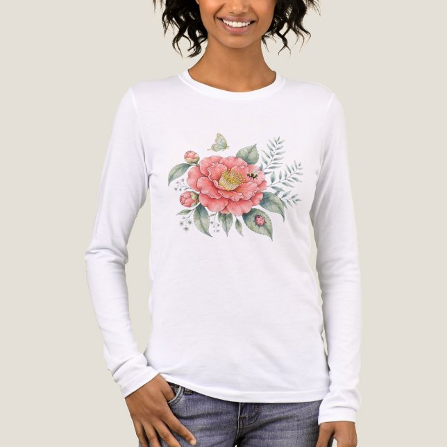 Camiseta Triblenda flores de ropa  (Anverso)