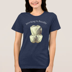 Camiseta Triblenda Flores de Tulipán Todo Es Posible Inspirador