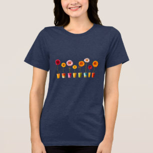 Camiseta Triblenda Flores en macetas
