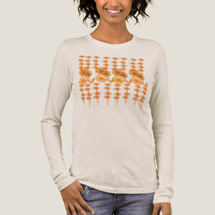 Camiseta Triblenda Flores en Naranja