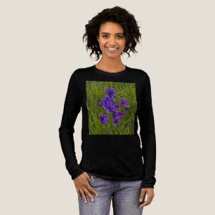 Camiseta Triblenda Flores Florales De Larkspur Azules