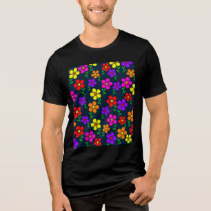 Camiseta Triblenda Flores Multicolores Patrón Floral-34654