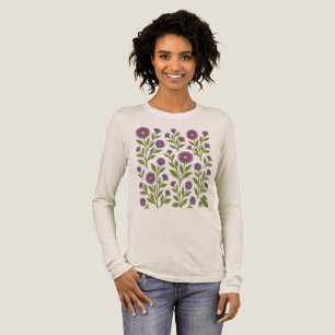 Camiseta Triblenda Flores púrpura Boho
