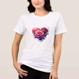 Camiseta Triblenda flores que expresan amor