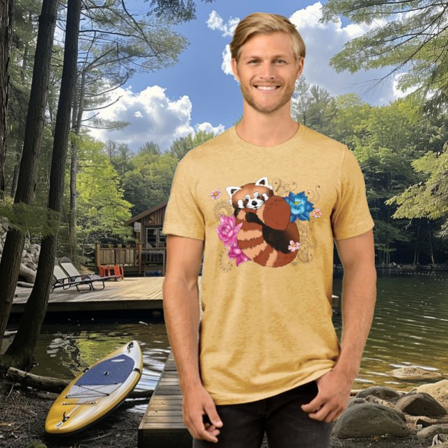 Camiseta Triblenda Flores Red Panda Lotus Henna (Subido por el creador)
