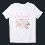 Camiseta Triblenda Flores rosadas y vegetación en la despedida de sol<br><div class="desc">Camisetas florales rosadas soñadoras para damas de honor</div>