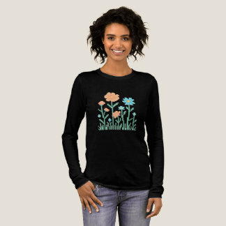 Camiseta Triblenda Flores silvestres de píxeles pastel
