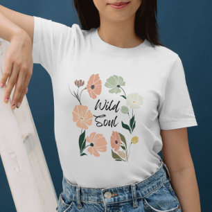 Camiseta Triblenda Flores silvestres modernas del alma salvaje