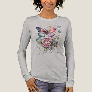 Camiseta Triblenda Flores Silvestres Y Libres De Mariposa Floral Silv
