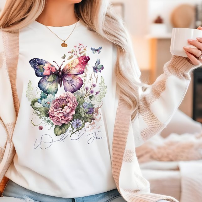 Camiseta Triblenda Flores Silvestres Y Libres De Mariposa Floral Silv (Subido por el creador)