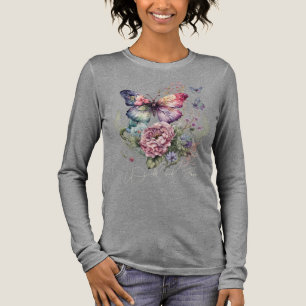 Camiseta Triblenda Flores Silvestres Y Libres De Mariposa Floral Silv