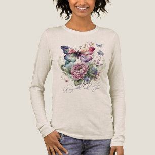Camiseta Triblenda Flores Silvestres Y Libres De Mariposa Floral Silv
