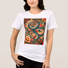Camiseta Triblenda Flores verdes de serpiente