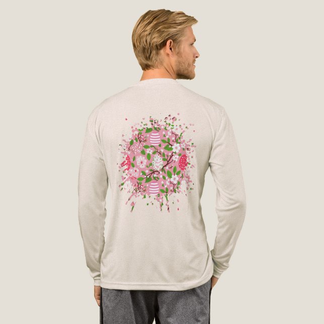 Camiseta Triblenda Flores y Huevos (Reverso Completo)