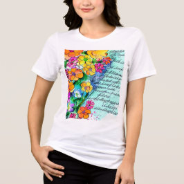 Camiseta Triblenda Flores y Letras