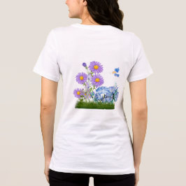 Camiseta Triblenda Flores y piedra de nacimiento de septiembre