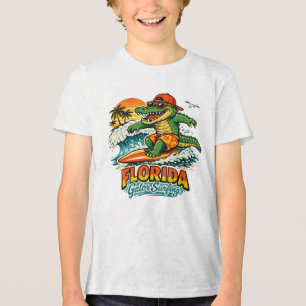 Camiseta Triblenda Florida Gator Surfing – Jinete de Ola de Cocodrilo