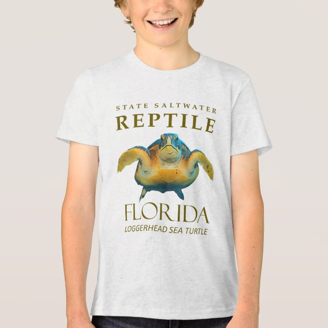 Camiseta Triblenda Florida Territory Loggerhead Sea Turtle (Anverso)