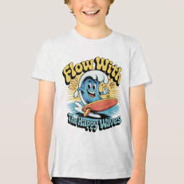 Camiseta Triblenda Flow With The Happy Waves Kids Surf Shirt