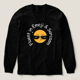 Camiseta Triblenda "Fluent in Emoji and Sarcasm" de mujeres graciosas