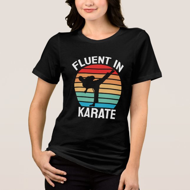 Camiseta Triblenda Fluent in Karate Funny Karate (Anverso)