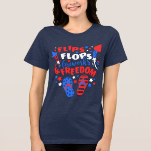 CAMISETA TRIBLENDA FLUJOS DE FLIP FUERON FUEGOS DE FUEGO ARTIFICIAL Y