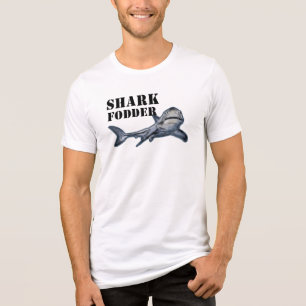 Camiseta Triblenda Fodder de tiburón, con gran tiburón blanco