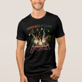 Camiseta Triblenda Fogatas con mis gnomos graciosa linda cosecha