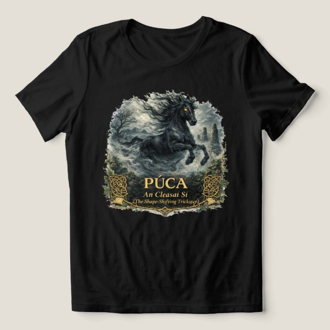 Camiseta Triblenda Folclore de Púca - An Cleasaí Sí (El Tramposo de l (Diseño delantero )