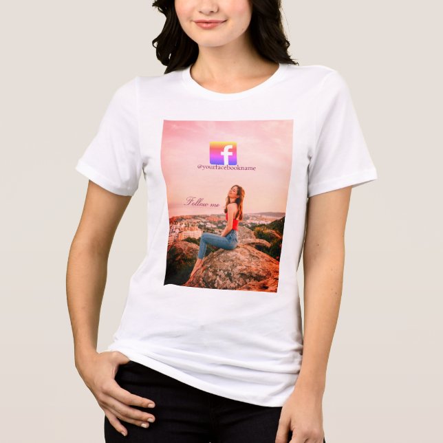 Camiseta Triblenda follow us facebook username social media photo  (Anverso)