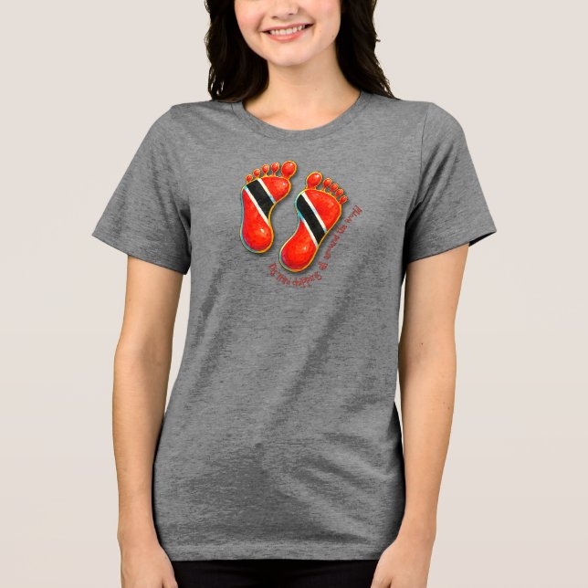 Camiseta Triblenda Footprints S2 Women's TShirt - Trini (Anverso)