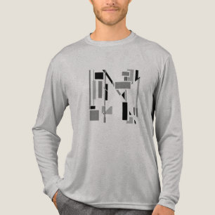 Camiseta Triblenda Forma de electrodos de resplandor gris negro