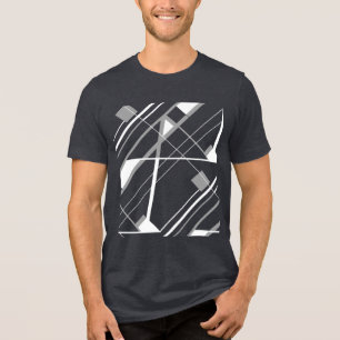 Camiseta Triblenda Formas de líneas grises blancas inclinadas Resumen