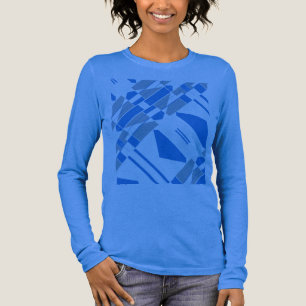 Camiseta Triblenda Formas diagonales gris azul inspiradas en el suroe