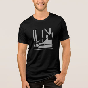 Camiseta Triblenda Formas geométricas grises Combinación Resumen Dise