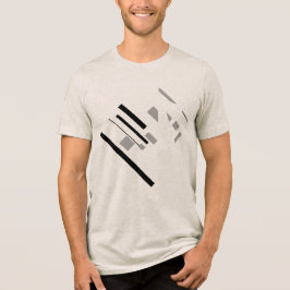 Camiseta Triblenda Formas geométricas grises negras Diagonal MCM Aspe