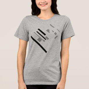 Camiseta Triblenda Formas geométricas grises negras inspiradas en MCM