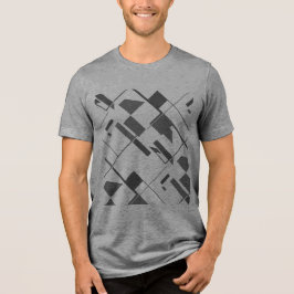 Camiseta Triblenda Formas grises de carbón a través de imágenes abstr