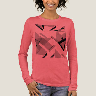 Camiseta Triblenda Formas negras grises Resumen de arte inspirado en 